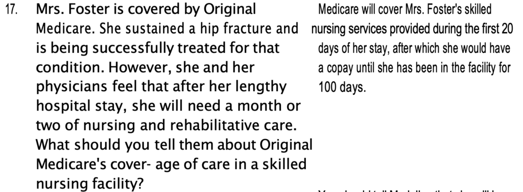 mrs. foster is covered by original medicare, AHIP 2026 modules 1-5