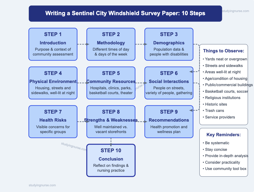 How to Write a Sentinel City Windshield Survey Paper