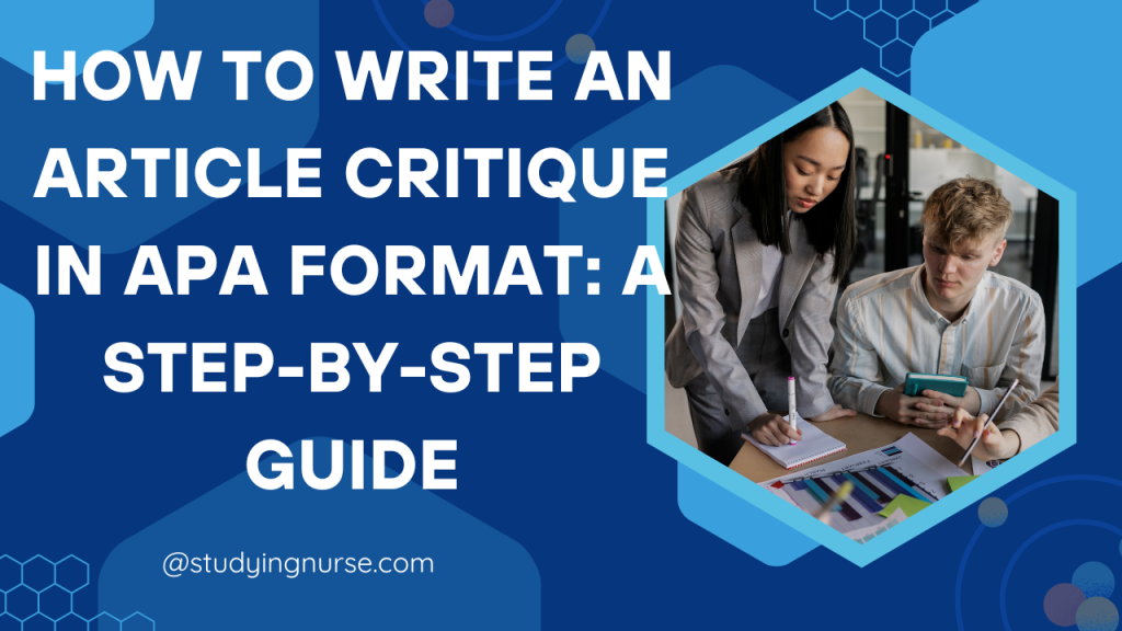 Article Critique in APA Format
