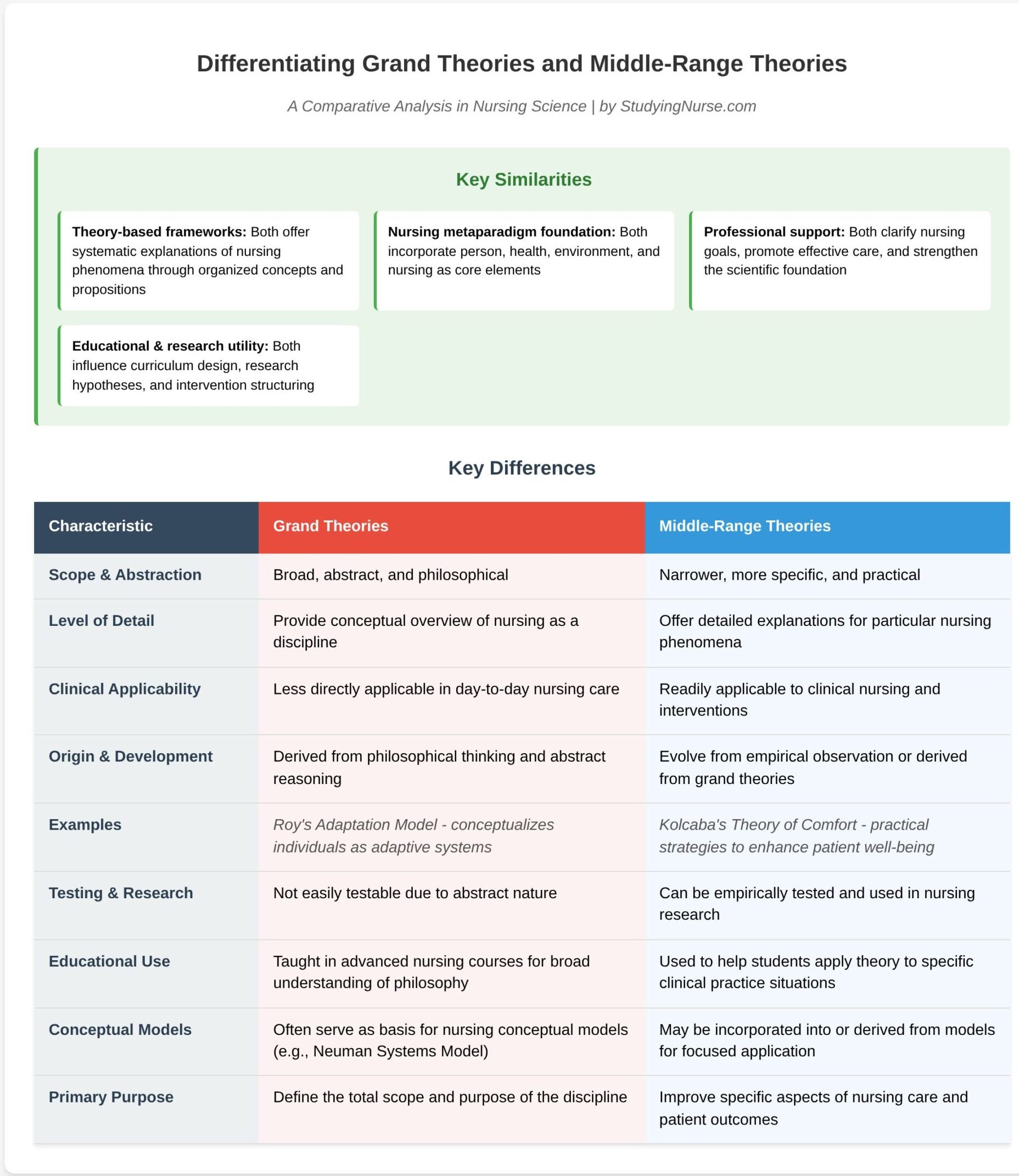 Conceptual Model Example Nursing