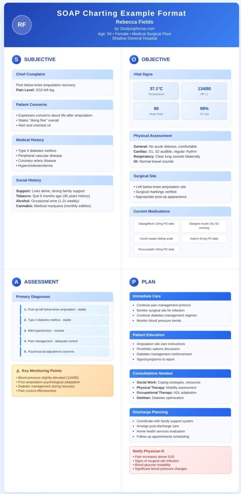 SOAP Note Charting Template and Example for Best Practice 2025