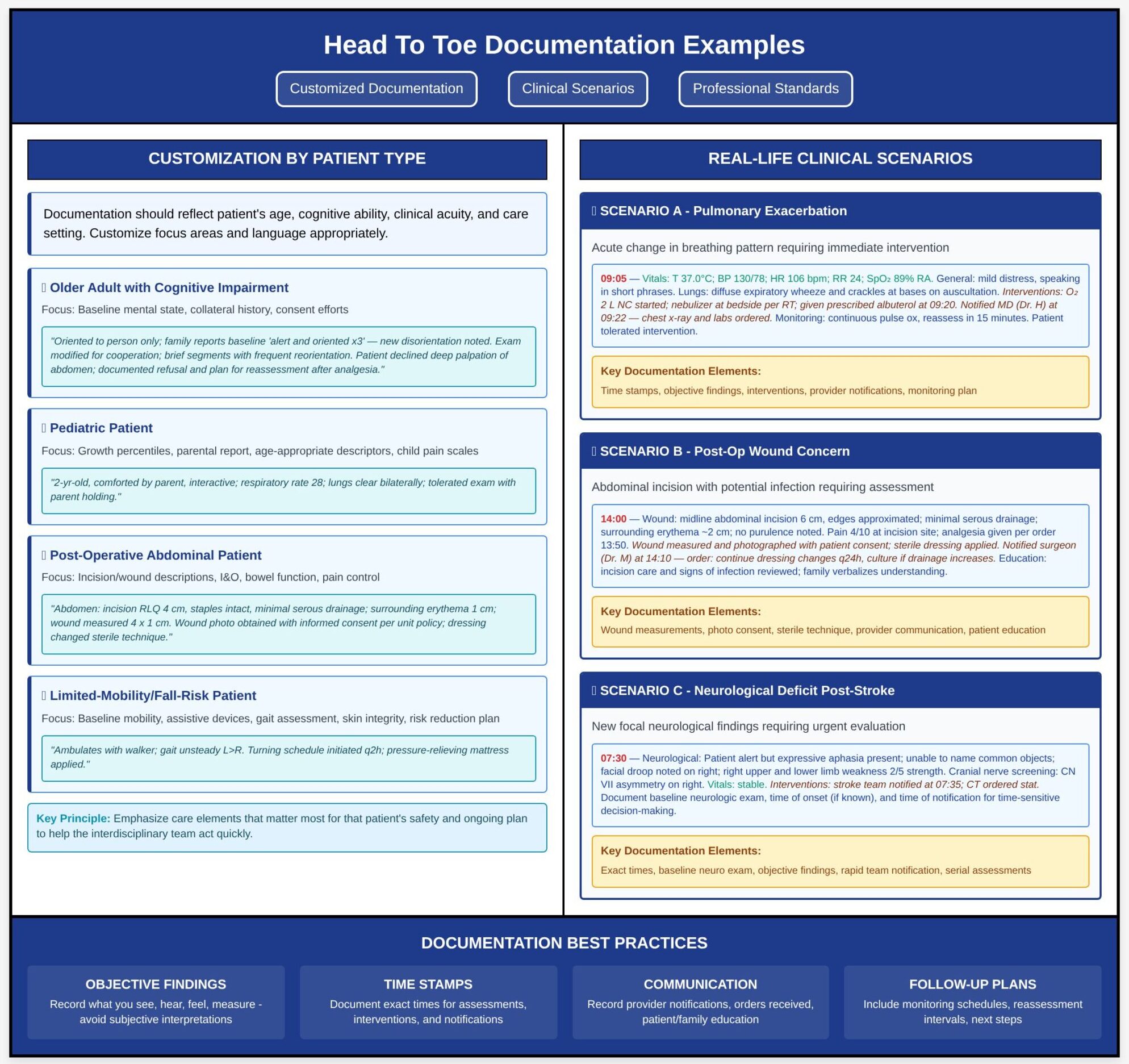 Head to Toe Assessment Documentation